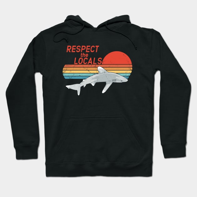 Respect the Locals Oceanic Whitetip Shark Hoodie by NicGrayTees